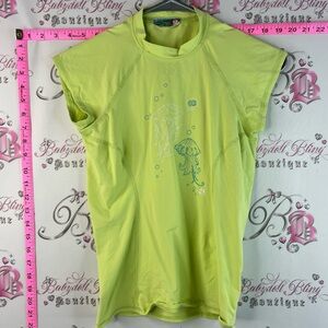 Carve Designs rash guard t-shirt Lime Green Short Sleeve Tee Jellyfish Graphic